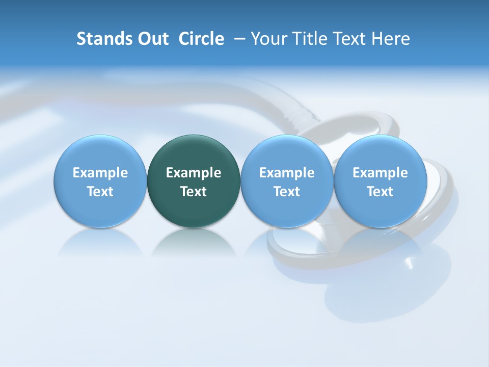 Medicine Frame Stethoscope Frame Treatment PowerPoint Template