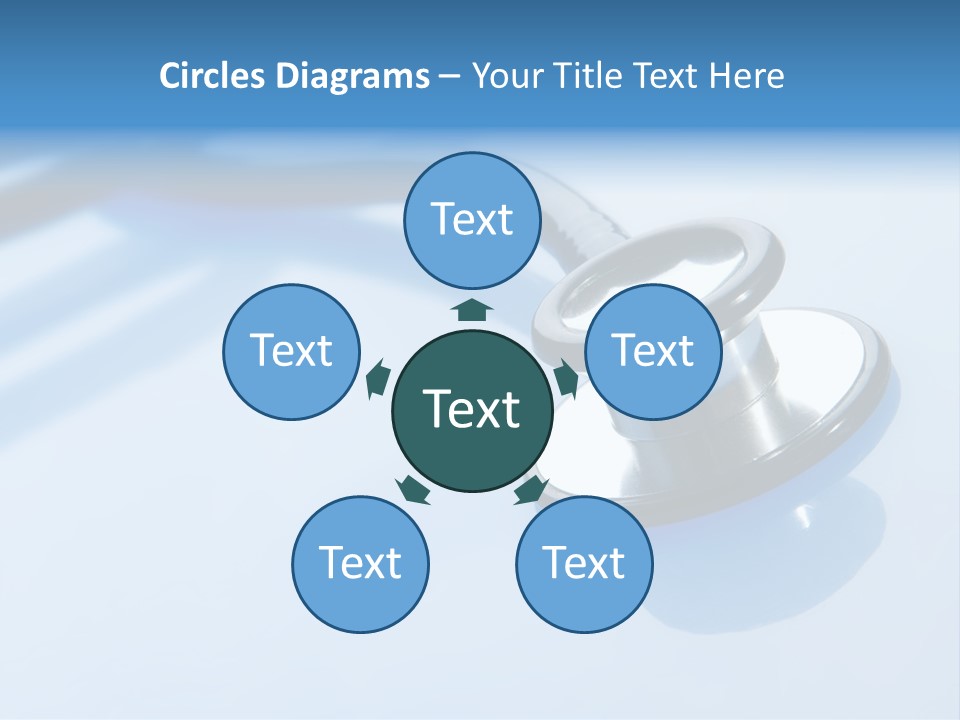 Medicine Frame Stethoscope Frame Treatment PowerPoint Template