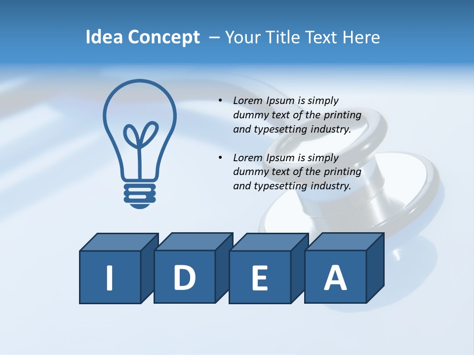 Medicine Frame Stethoscope Frame Treatment PowerPoint Template