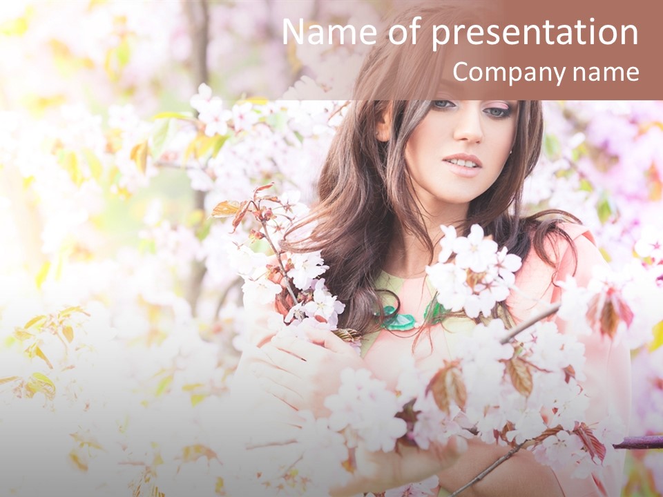 Glamour Makeup Sakura PowerPoint Template