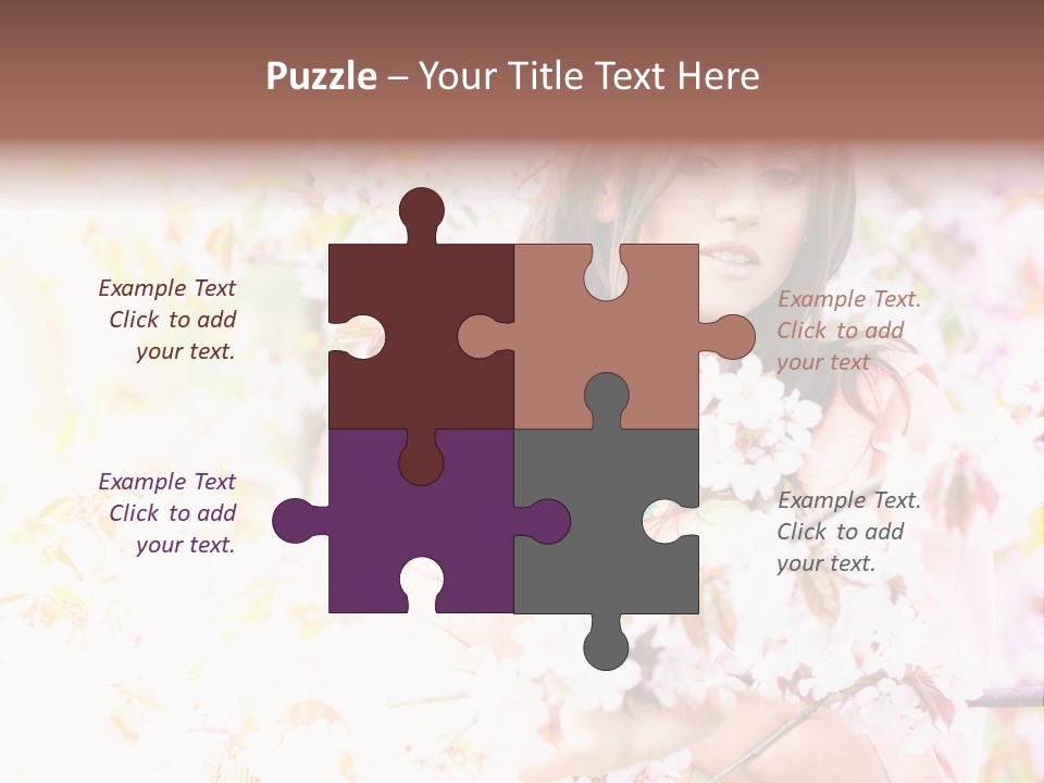 Glamour Makeup Sakura PowerPoint Template