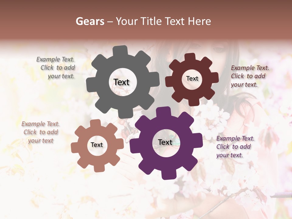 Glamour Makeup Sakura PowerPoint Template