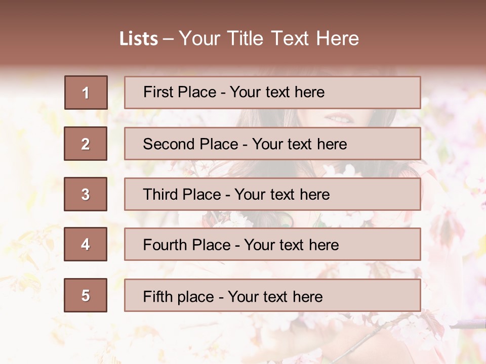 Glamour Makeup Sakura PowerPoint Template