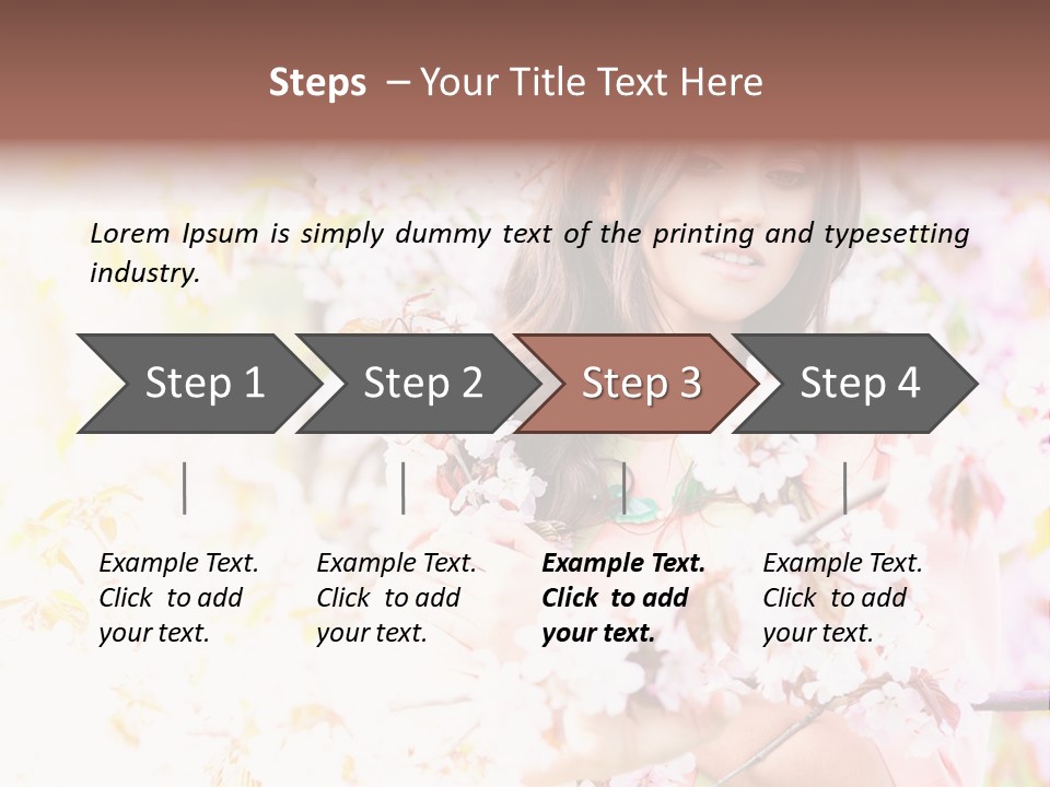 Glamour Makeup Sakura PowerPoint Template