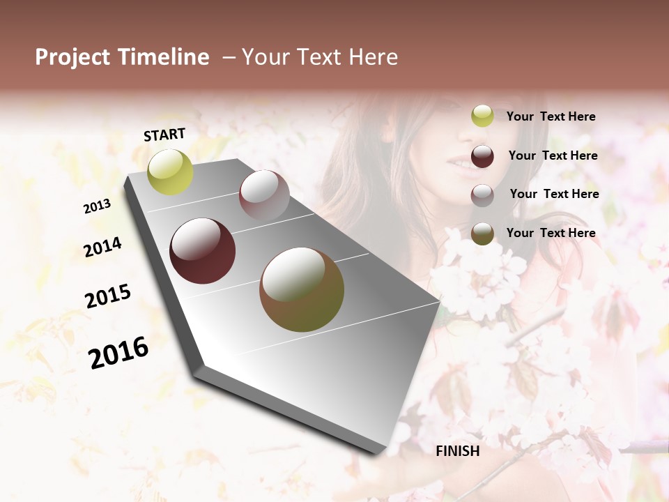 Glamour Makeup Sakura PowerPoint Template