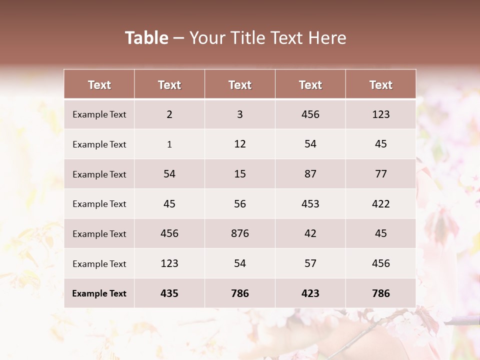 Glamour Makeup Sakura PowerPoint Template