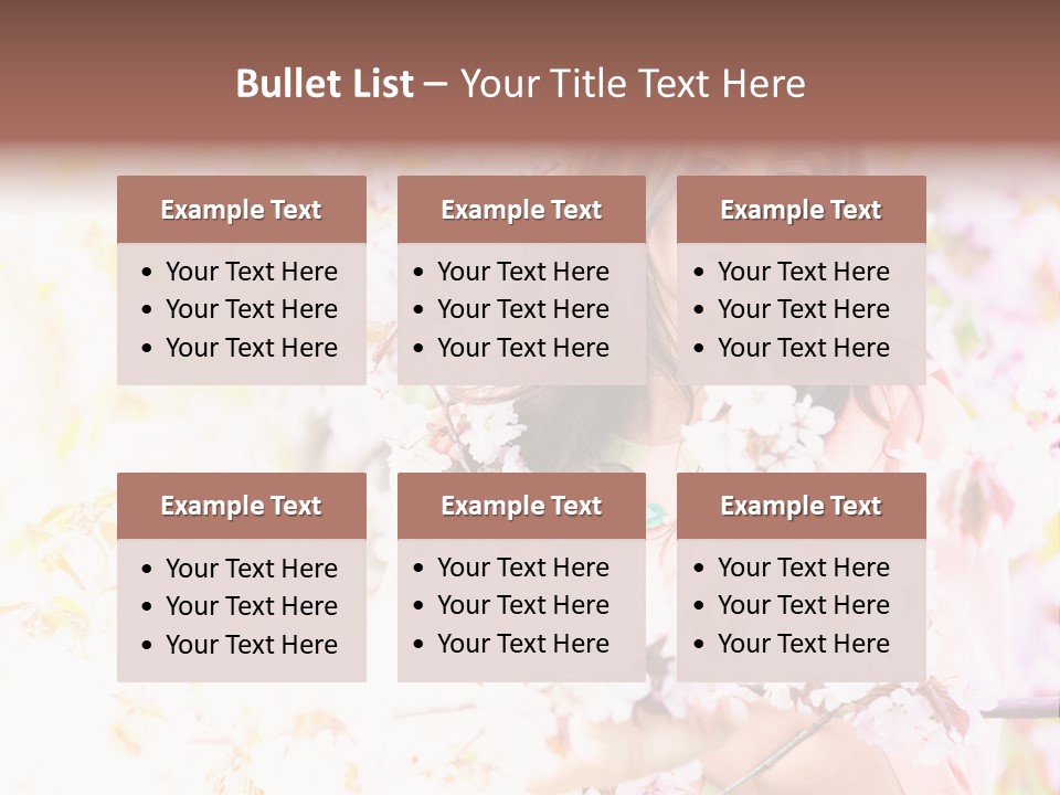 Glamour Makeup Sakura PowerPoint Template