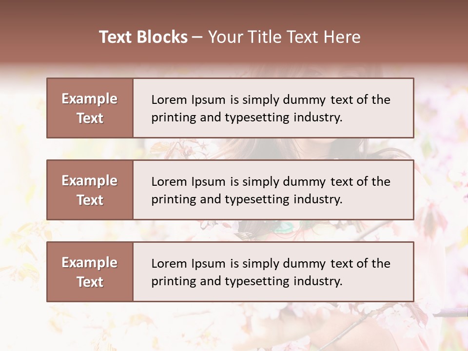 Glamour Makeup Sakura PowerPoint Template