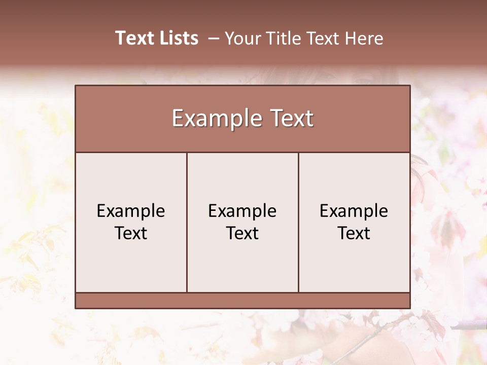 Glamour Makeup Sakura PowerPoint Template