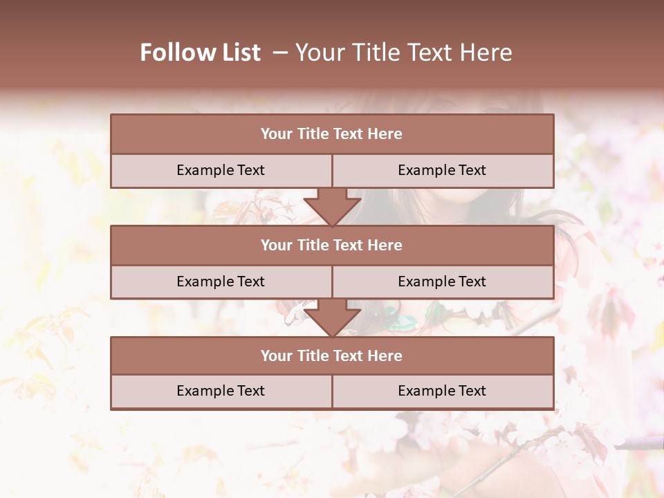 Glamour Makeup Sakura PowerPoint Template