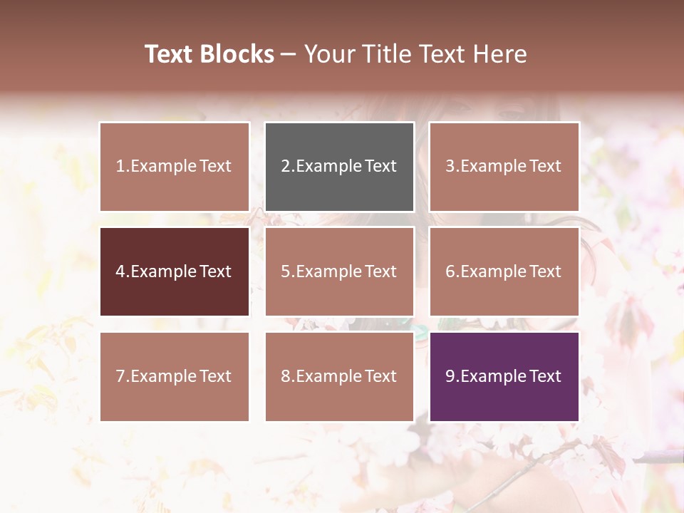 Glamour Makeup Sakura PowerPoint Template