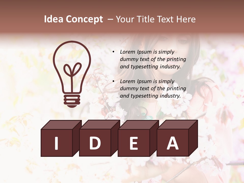 Glamour Makeup Sakura PowerPoint Template