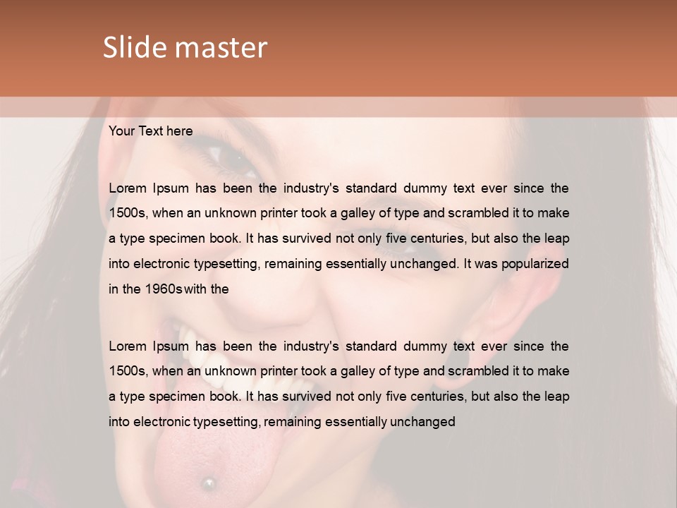 Anger Woman Tongue Out PowerPoint Template