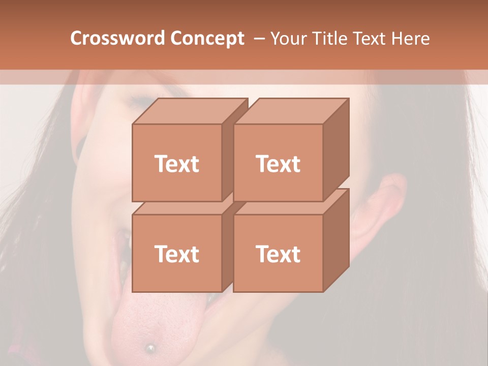 Anger Woman Tongue Out PowerPoint Template