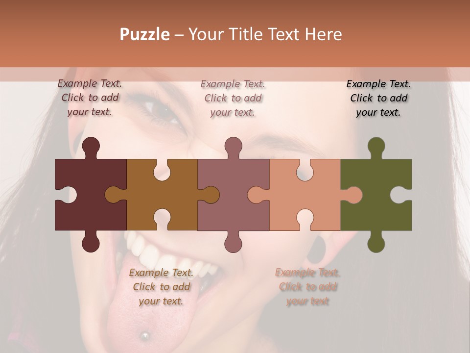 Anger Woman Tongue Out PowerPoint Template