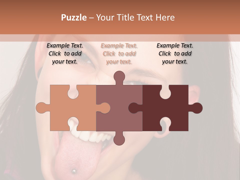 Anger Woman Tongue Out PowerPoint Template