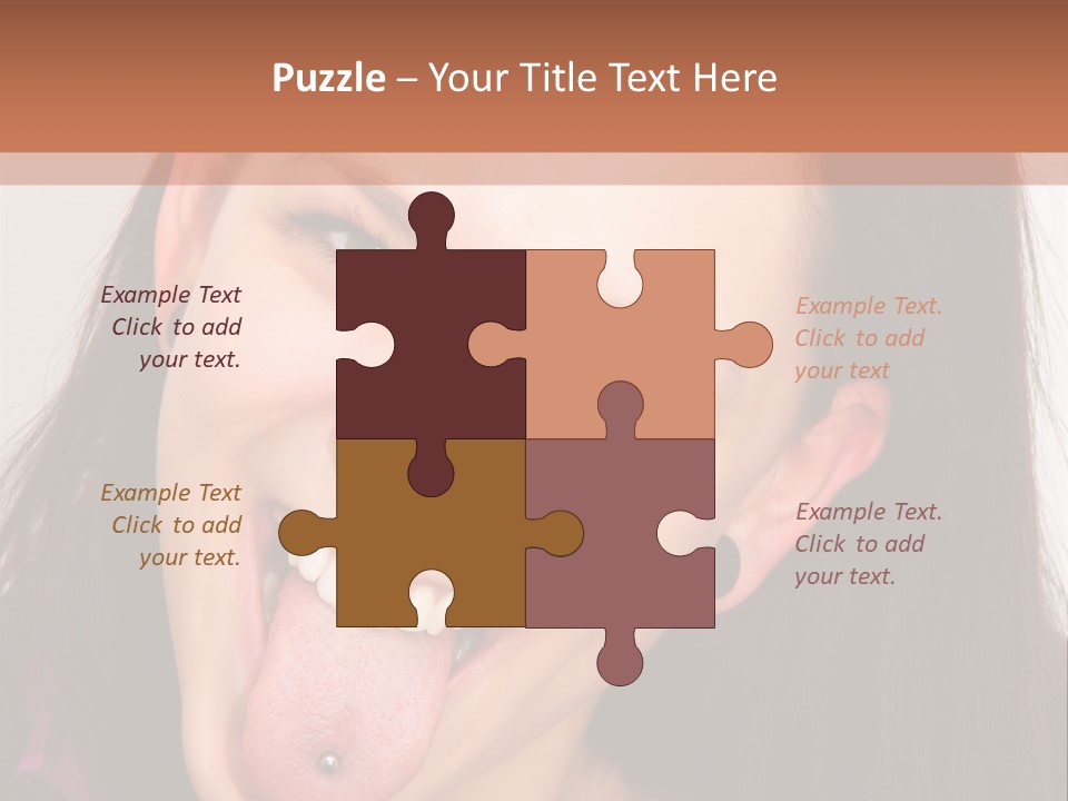 Anger Woman Tongue Out PowerPoint Template