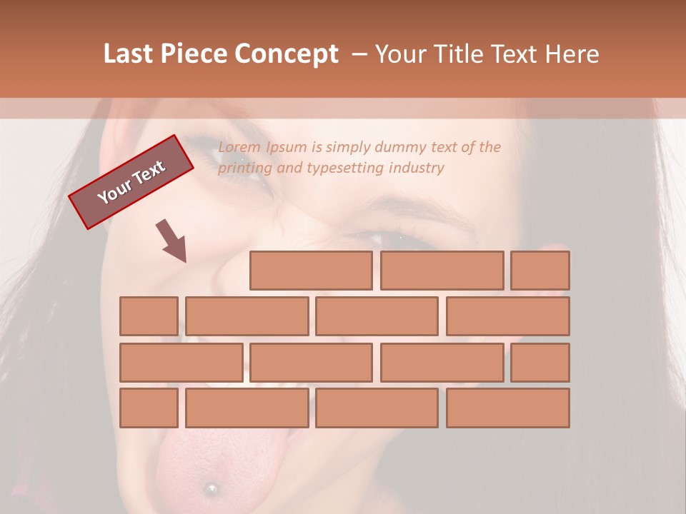 Anger Woman Tongue Out PowerPoint Template