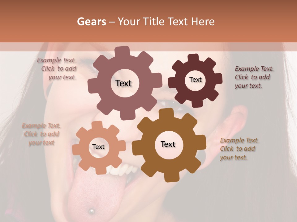 Anger Woman Tongue Out PowerPoint Template