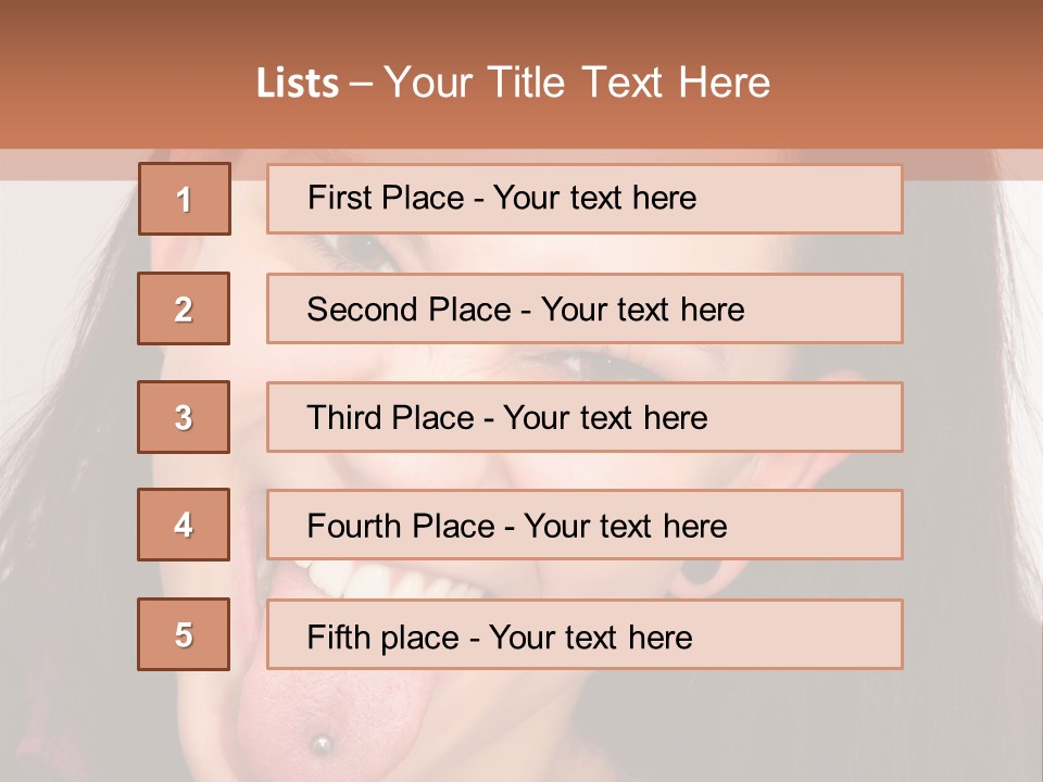 Anger Woman Tongue Out PowerPoint Template