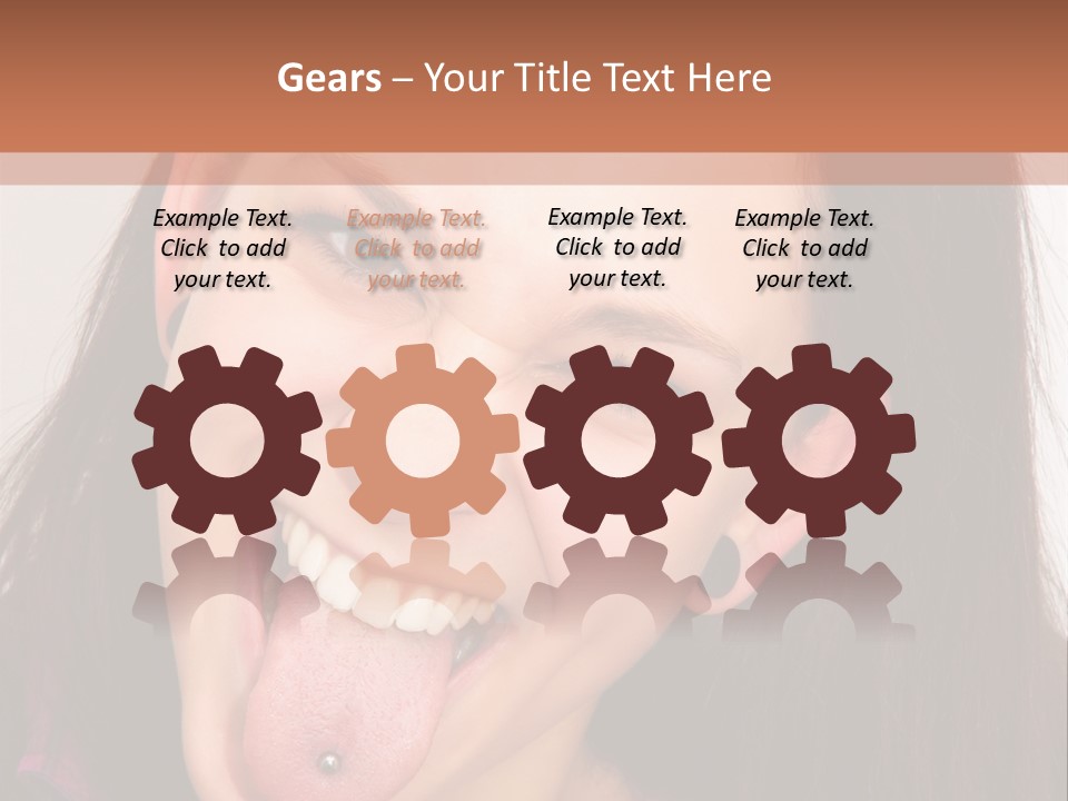 Anger Woman Tongue Out PowerPoint Template