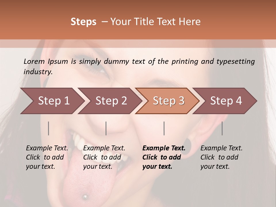 Anger Woman Tongue Out PowerPoint Template