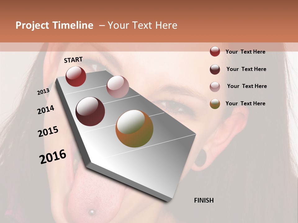 Anger Woman Tongue Out PowerPoint Template
