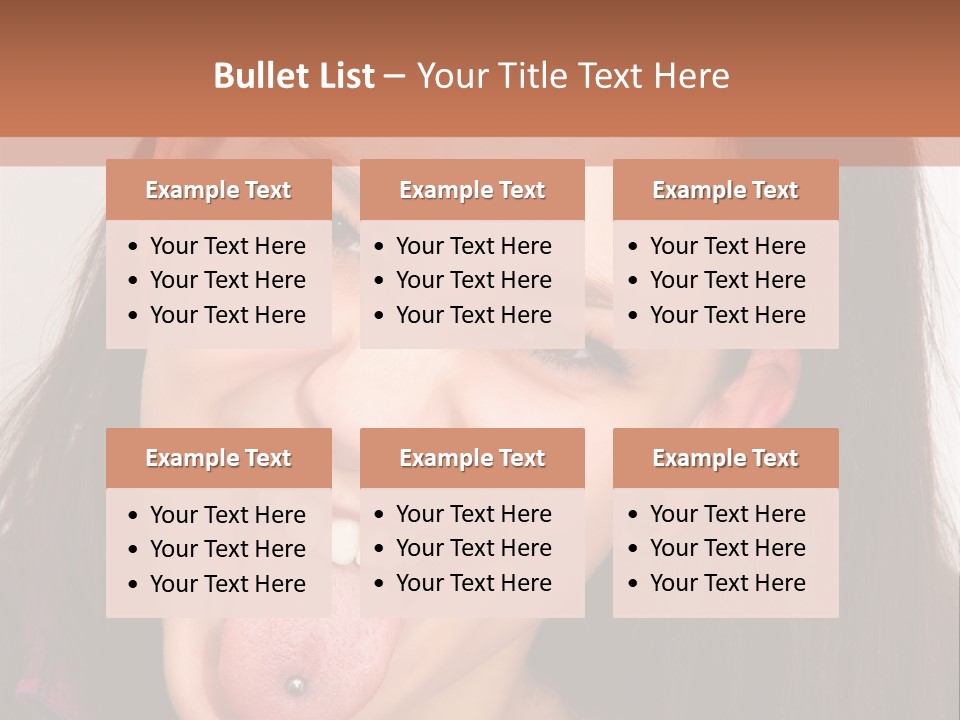 Anger Woman Tongue Out PowerPoint Template