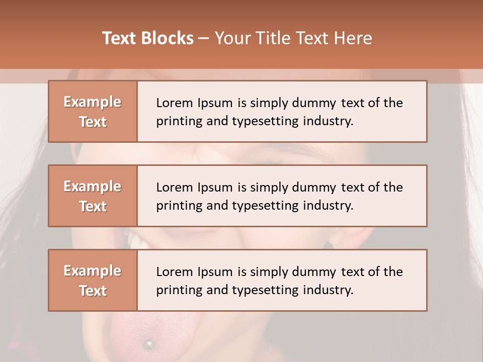 Anger Woman Tongue Out PowerPoint Template