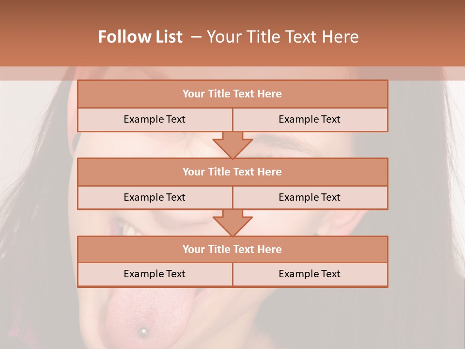 Anger Woman Tongue Out PowerPoint Template