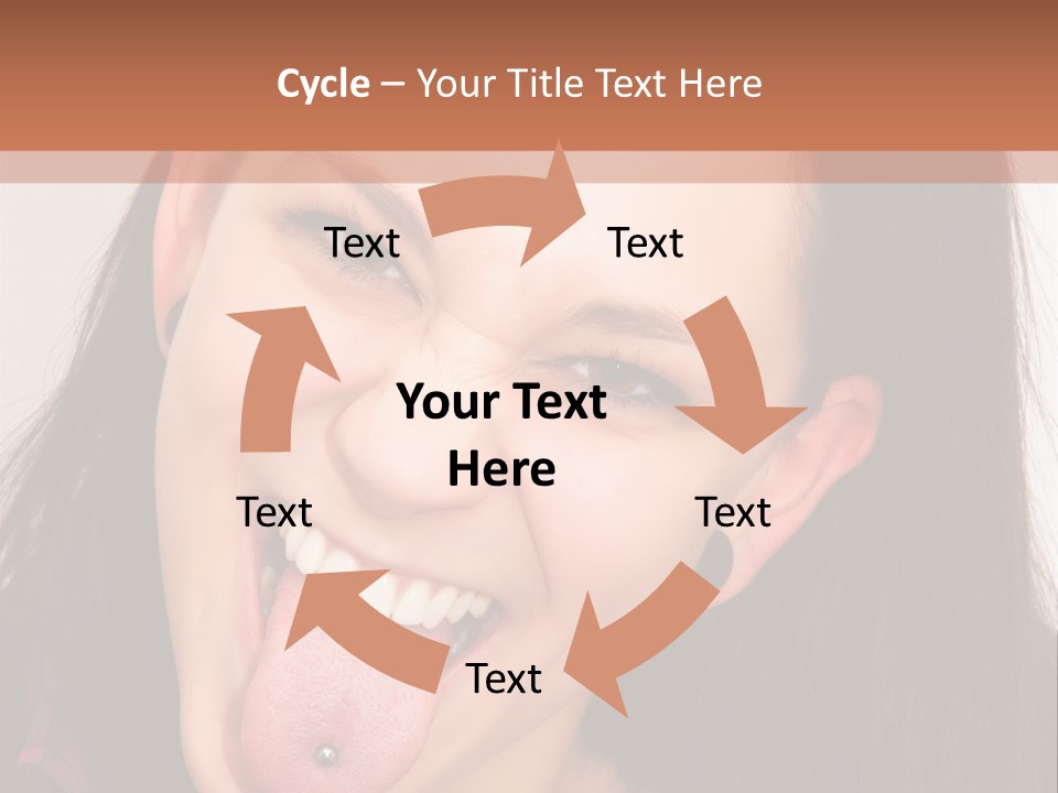 Anger Woman Tongue Out PowerPoint Template