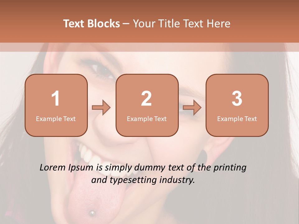 Anger Woman Tongue Out PowerPoint Template