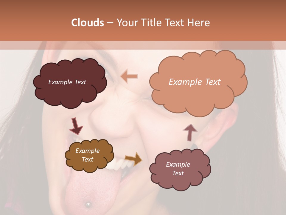 Anger Woman Tongue Out PowerPoint Template