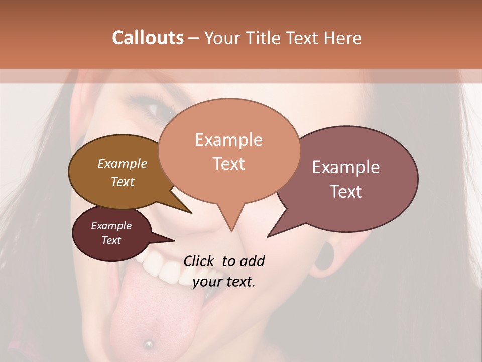 Anger Woman Tongue Out PowerPoint Template