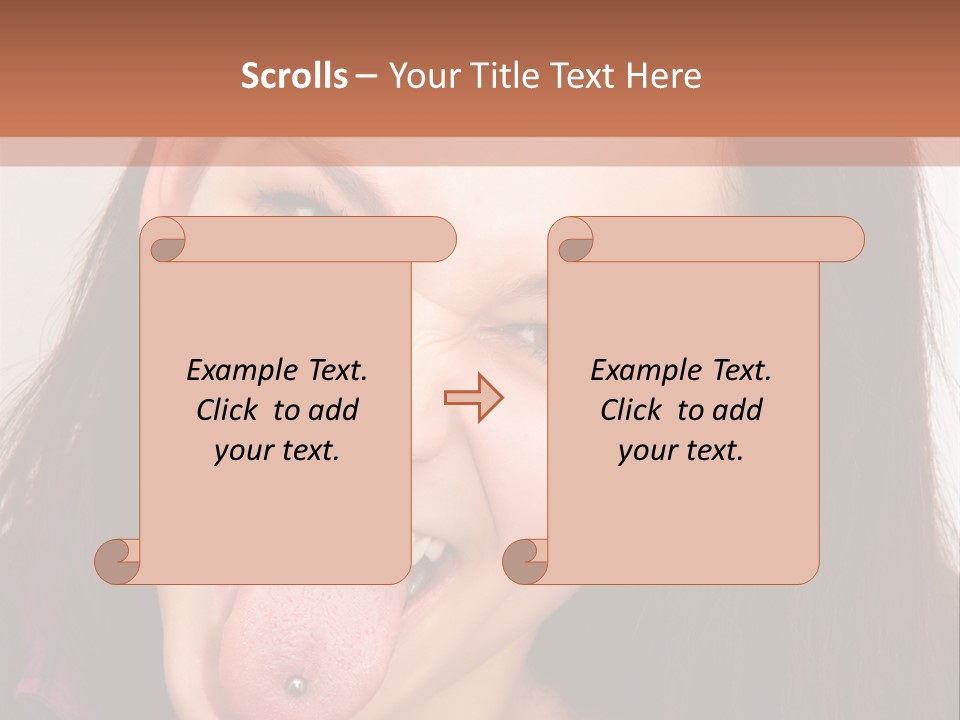 Anger Woman Tongue Out PowerPoint Template