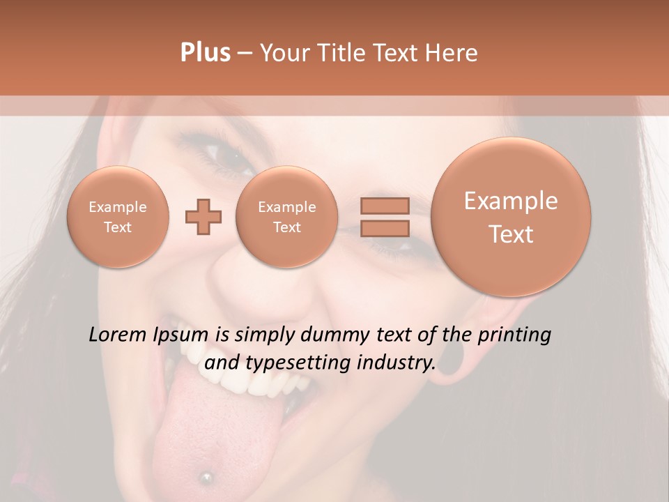 Anger Woman Tongue Out PowerPoint Template