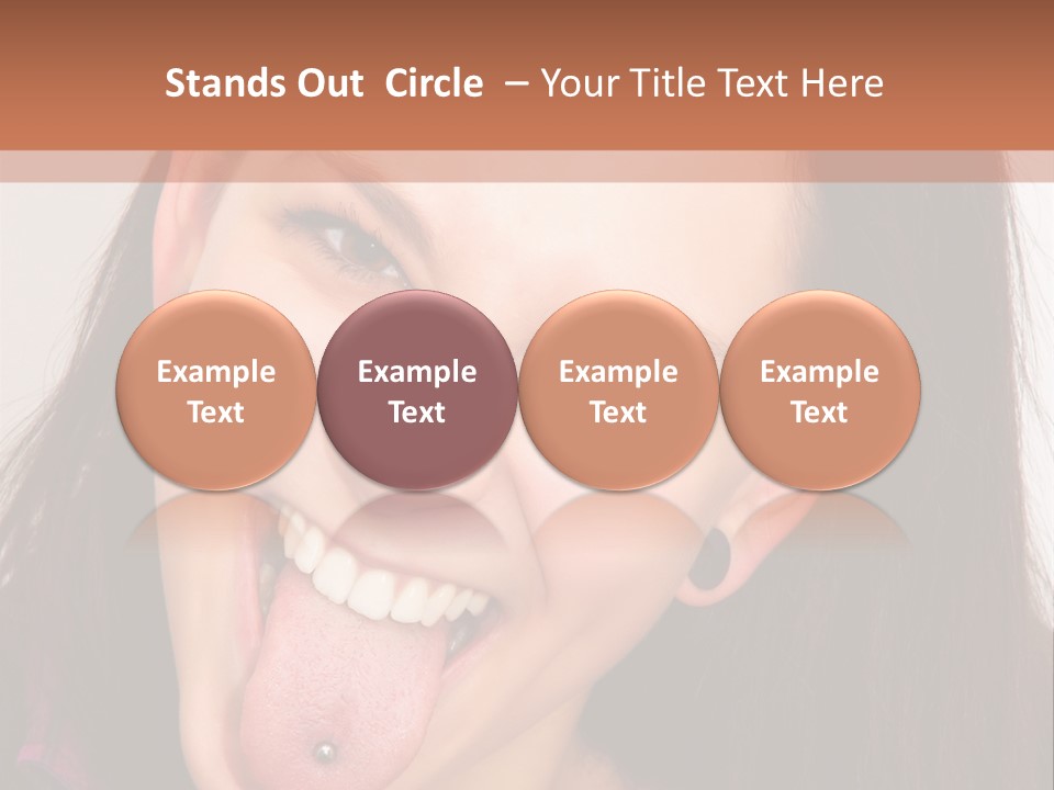 Anger Woman Tongue Out PowerPoint Template