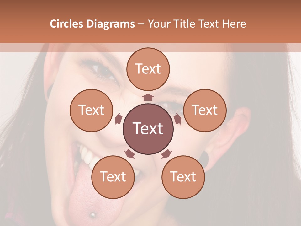 Anger Woman Tongue Out PowerPoint Template