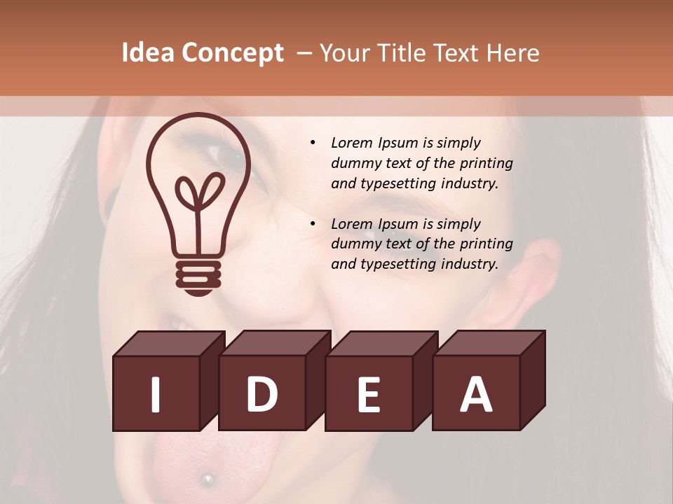 Anger Woman Tongue Out PowerPoint Template