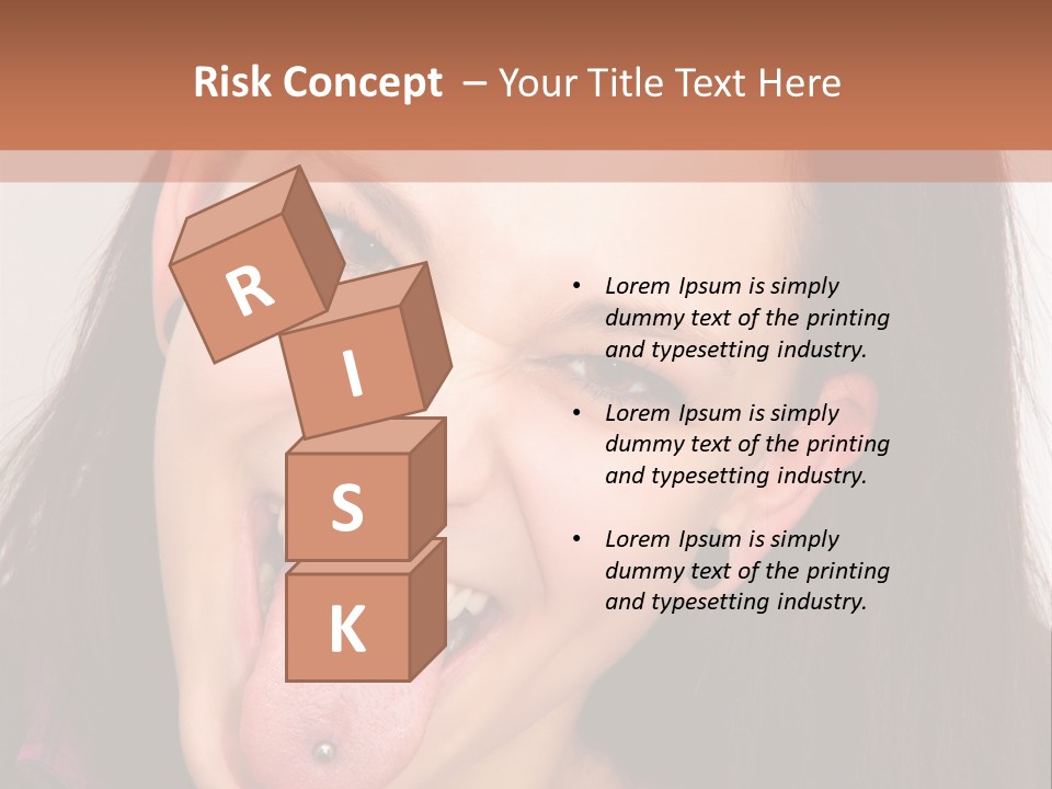 Anger Woman Tongue Out PowerPoint Template