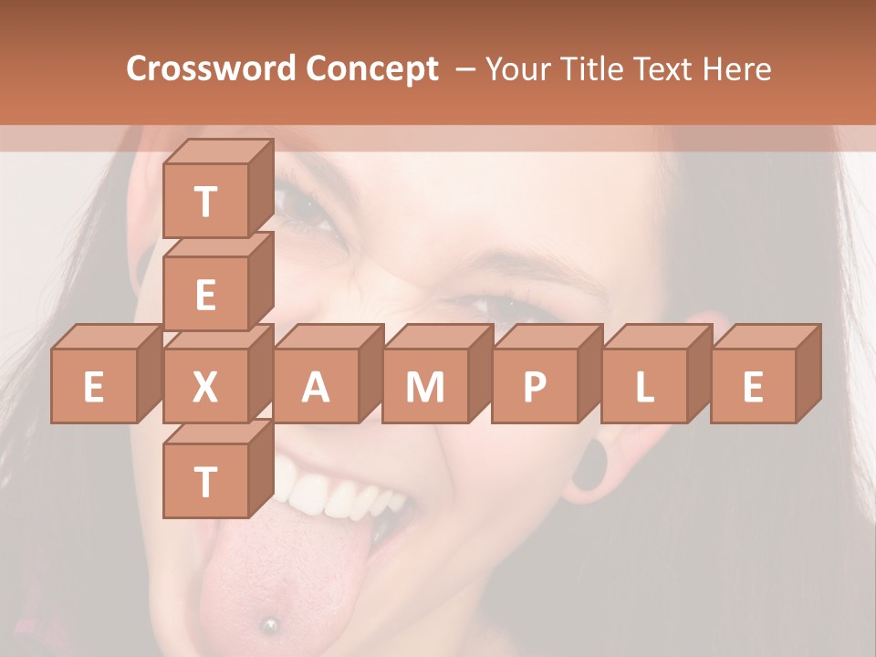 Anger Woman Tongue Out PowerPoint Template