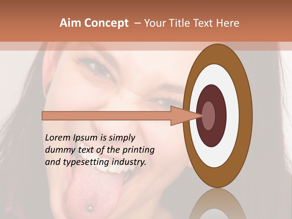 Anger Woman Tongue Out PowerPoint Template