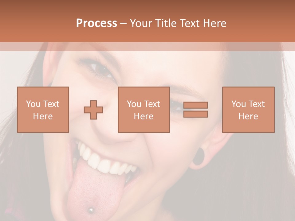 Anger Woman Tongue Out PowerPoint Template