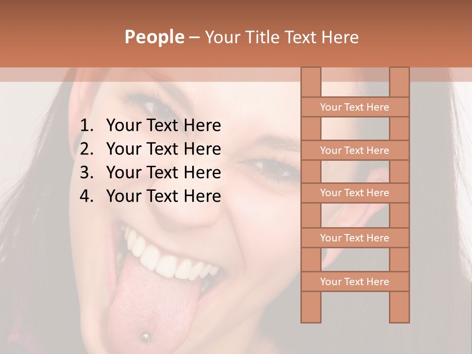 Anger Woman Tongue Out PowerPoint Template