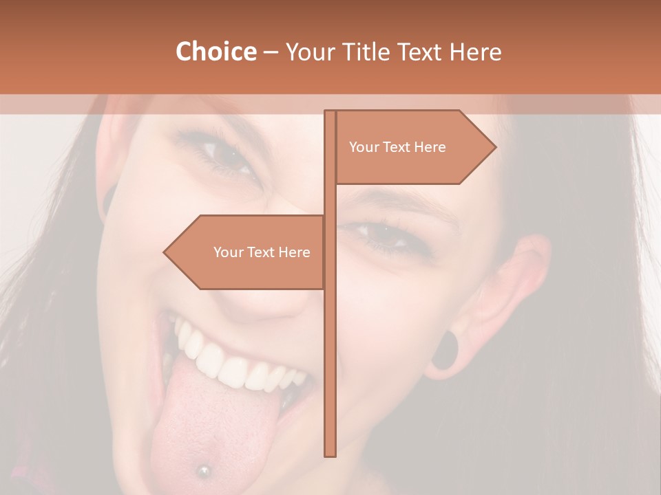 Anger Woman Tongue Out PowerPoint Template