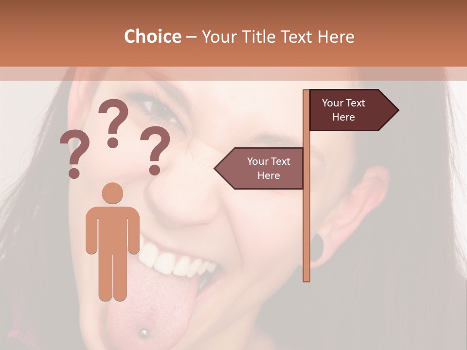 Anger Woman Tongue Out PowerPoint Template