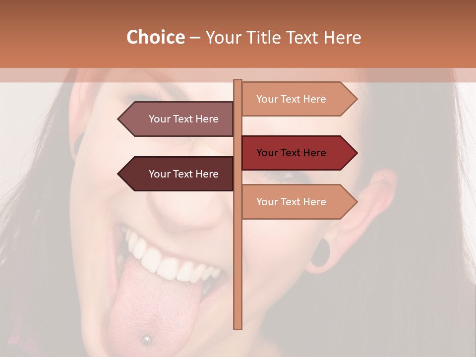 Anger Woman Tongue Out PowerPoint Template