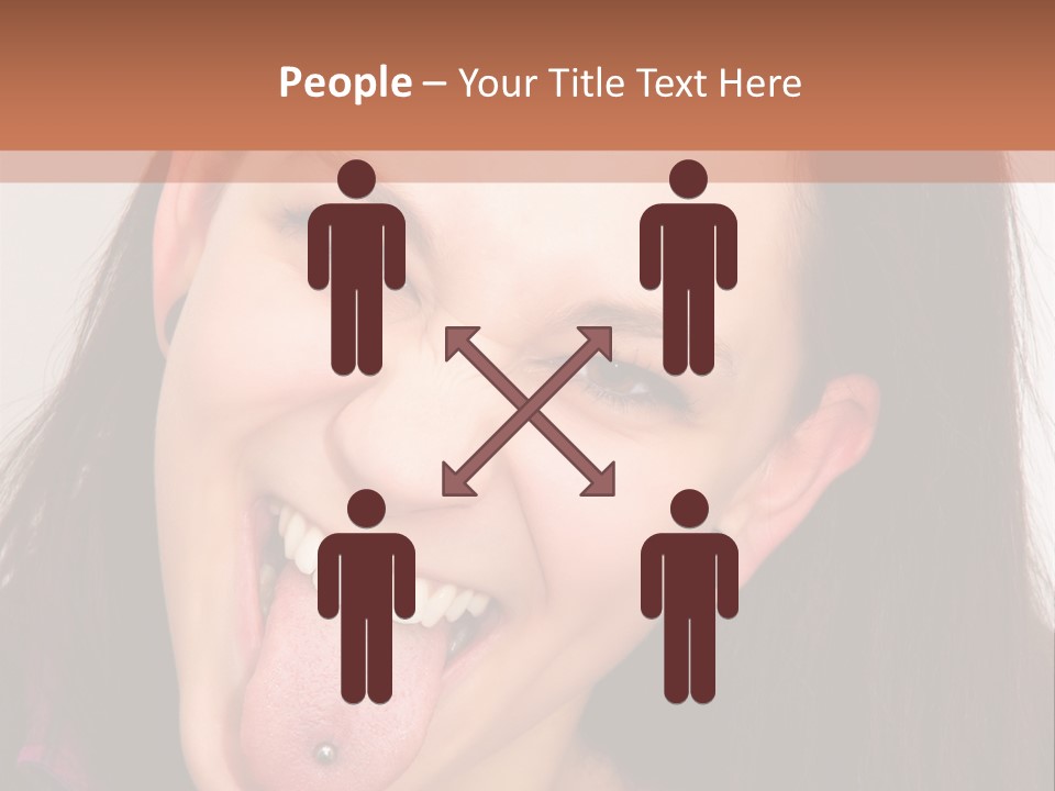 Anger Woman Tongue Out PowerPoint Template