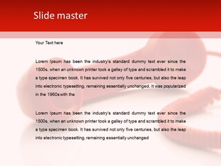 A Red Telephone On A White Surface With A Red Cord PowerPoint Template