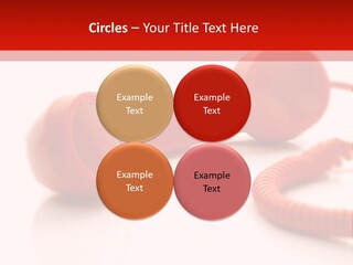 A Red Telephone On A White Surface With A Red Cord PowerPoint Template